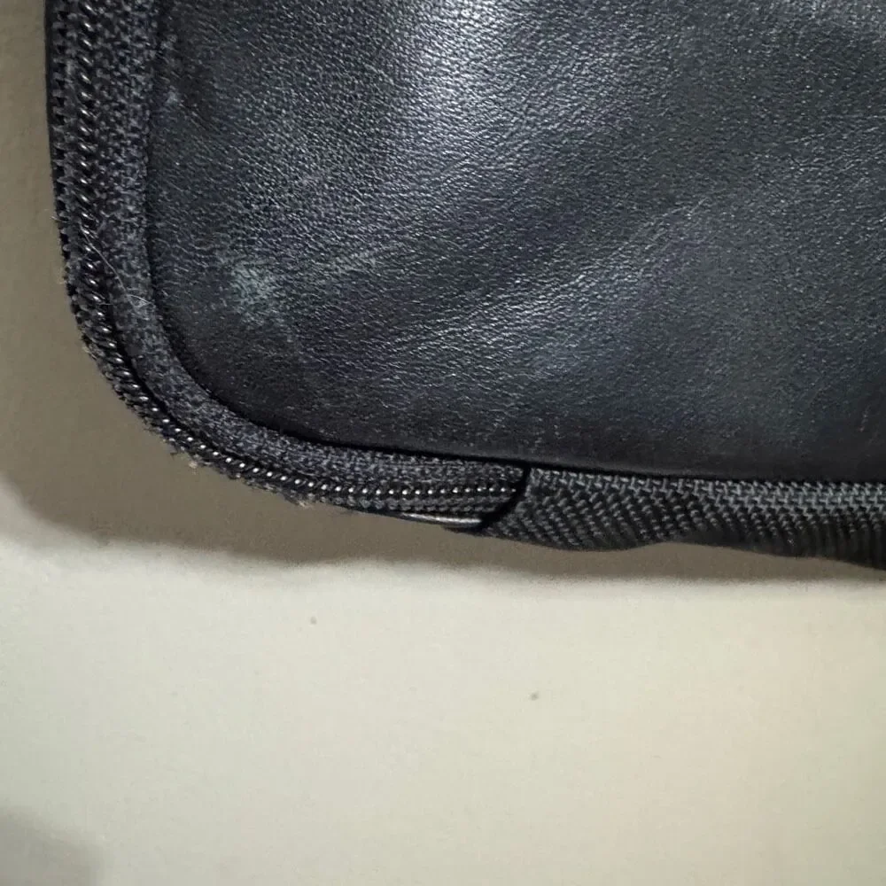 Tumi Black Nylon and Leather Tote Bag